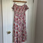 Lulus View From The Meadow Cream Floral Print Off The Shoulder Dress Size L Size L Photo 2