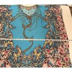 Kaftan Kimono Dress Sz XL Blue Sequins Summer Beach Wear CoverUp Vacation Cruise Photo 9