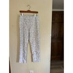 Soft Surroundings Medium Floral Print Blue White SUPERLA Slim Leg Ankle Pants Photo 4