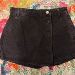 ZARA  Black Wrap Denim Skort Photo 0