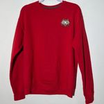 Mama Bear Embroidered Design Crew Neck Red Sweatshirt Size M Photo 0