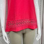Loft Crochet Lace Trim Tank Top Shirt Coral Red XS Photo 5