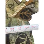 Christopher & Banks Women’s XL Tapestry Zip Up Jacket Patchwork Leaf Fall Tones Green Photo 10