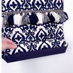 Boutique Tasseled tote bag. Embroidered cotton tall double handles. Photo 3