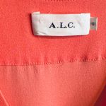 ALC Frank A.L.C. Delaney Salmon Coral Pink Peach Silk Plunge V-Neck Mini Dress Size 0 Photo 9