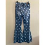 Judy Blue  Women's size‎ 9 / 29 Super Flare Star Print Jeans High Rise Frayed Photo 6