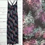 Cynthia Rowley Colorful Maxi Dress Size Medium Black Purple Pink Teal Photo 1