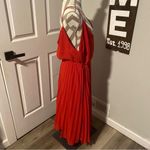 ASOS  Design women’s black Elegant Red Pleated cami Dress size 16 Photo 5