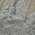 Vintage Made in the USA Sheer Lace Longline Bra Top White Size M Photo 1