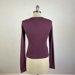 Marine layer  Lexi Rib Sun-In Longsleeve Crew Tee in Windsor Wine Photo 6
