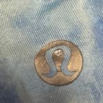 Lululemon Blue Tie Dye Strappy Yoga Workout Athletic Sports Bra Crop Top Size 8 Photo 2