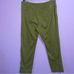 J.Jill Utility Ankle Pants Women Size 14 Green Cotton Stretch Casual Crop Photo 5