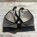Victoria Sport  Mesh Overlay Sports Bra Size 36D Black Tan Athleisure Workout Photo 1