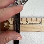 Brighton Vintage  Bracelet Silver Tone Brown Leather Heart Arrow Scroll Ornate Photo 15