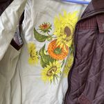 CAbi  size L quilted brown vest with sunflower interior Photo 8