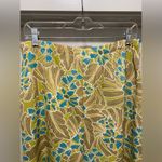 Sag Harbor Vintage Retro 80s 90s Lime Green Floral Print Maxi Skirt Photo 4