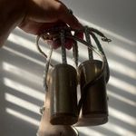 Antonio Melani Kameron Pearl Rhinestone Metallic Strap Block Heel Dress Sandals Photo 2