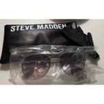 Steve Madden "Marketa" Aviator Sunglasses Rose Gold Tone Purple Gradient Lenses Photo 2
