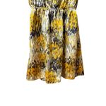 Emmelee For F.C. Yellow Abstract Print Mini Dress Cottagecore Artsy Summer Dress Photo 3