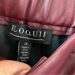 Eloquii  Pleat Detail Faux Leather Ankle Pants‎ Ox Blood Red 28 Photo 4