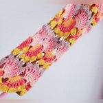 Free People  Little Fan Crochet Striped Beach Cover Up Sweater M/L great conditio Photo 2