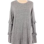 Anthropologie Postmark Grey Ruffle Sleeve Bohemian Vibes Sweater Dress Size M Photo 0