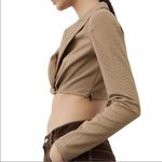 ZARA  Plaid Blazer Crop Top Size Small Photo 1