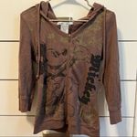Disney  Mickey Brown Zip Up Sweatshirt Photo 1