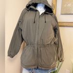 Eddie Bauer winter waterproof fleece lined cinched vintage green jacket large Photo 7