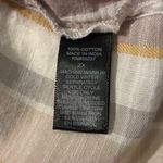 Unique spectrum  Womans blouse top 3/4 sleeve 2X. Orange brown‎ Stripe Photo 6