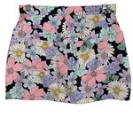 Storia Retro Floral Print Denim Mini Skirt EUC Size Medium Photo 4