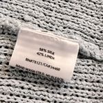 Eileen Fisher  Silk Linen Open Front Cardigan Sweater Short Sleeve Lt Blue Small Photo 4