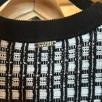 Ivanka Trump  Black White Knit Sweater w/ Fringe on Bottom Hem Size Medium Photo 5
