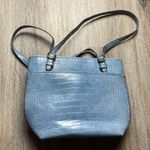 Anne Klein Blue Crocodile-Embossed Tote Bag Photo 5