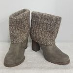 NEW! Mukluks pull on fold down sweater heel ankle boot Gray Size 7 Photo 0