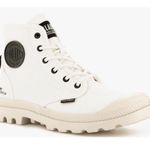 Palladium Pampa HI Htg Supply Star White Combat Boots Mens 8 Womens 9.5 Canvas Photo 5