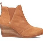 Toms Tom’s Kelsey Tan Oiled Nubuck Suede Wedge Ankle Boots Womens Size 9.5 New in Box Photo 2