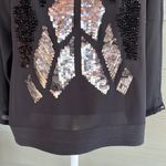 Kay Celine Sequined Long Sleeve Blouse Photo 2