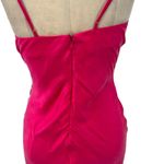 Lovers + Friends Noah Wrap Dress Slip Sleeveless Satin Hot Pink Size Small Photo 7