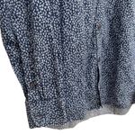 Ted Baker  Blue Leopard Print Long Sleeve Chic Careerwear Buttondown Size 4 Photo 3