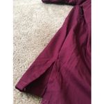 Landau Unisex Adult Snap Front Short Sleeve Scrub Top Size 3XL Burgundy Photo 1