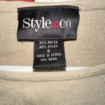 Style & Co . Women’s Short Sleeve Blouse Size Small - Beige Photo 4