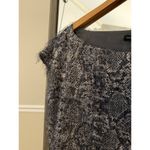 Banana Republic Eyelash Animal Print Sleeveless Fuzzy Tank Top Gray Sz XL NEW Photo 4