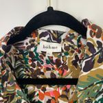 Bohme  Botanical Print Button Up Long Sleeve Boho Blouse Women's Size XL Photo 3