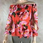 Marciano  Guess Women's Off The Shoulder Floral Top NWOT XS Photo 7