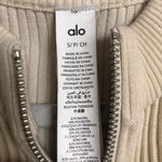 Alo Yoga Denim Knit Sleeveless Full Zip Top Oat Milk/ Ivory S Photo 5