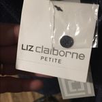 Liz Claiborne Jean Button Down Shirt w Tiny White Dots-SP Photo 3