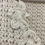 Croquet Club Vintage Silk Crochet Vest L • Ivory Handcrafted Boho Chic Size L Photo 8