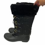 INC International Concepts Lorinah Black Tweed Winter Boots Sz 8 Photo 1