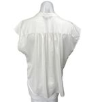 Banana Republic  White Silk Satin Sleeveless Button V-Neck Blouse Shirt Top Sz M Photo 1